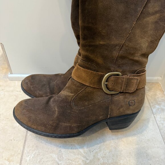 Born Kylli Distressed Brown Suede Riding Boots, Size 9M - Picture 11 of 14